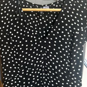 Polka Dot Micro Sleeve Mini Dress