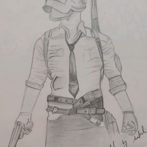 Pubg Pencil Sketch