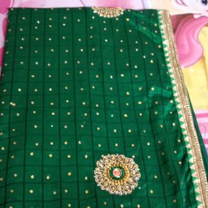 Green Heavy Saree