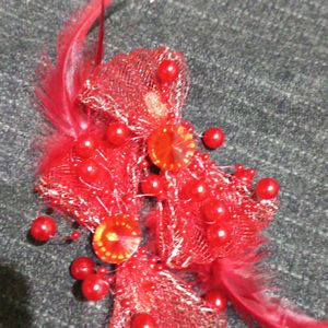 2 Red Beautiful Hair Clips