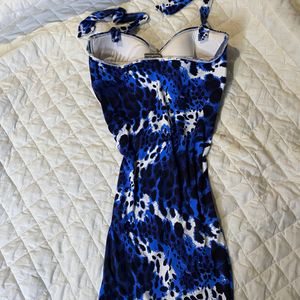 Blue Perfct Figure Shape Dress