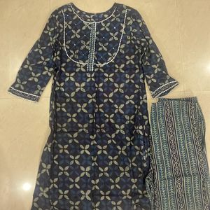 Indigo Printed Kurta Set