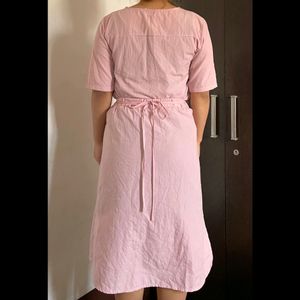 Baby Pink Wrap Dress