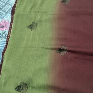 Two Colore Combination Saree