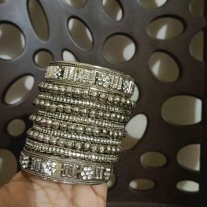 Grey Colour Set Of Bangles