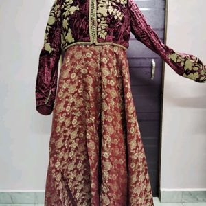 Biba By Rohit Bal Gown 4 Pcs Set