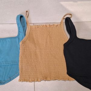 3 COMBO TANK TOP (BLUE,TAN,BLACK)