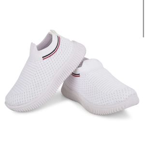 FIRST CRY KATS Perforated Slip On Shoes-White