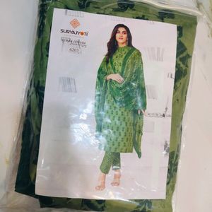 Cotton Stitched Kurta Pant Dupatta Set