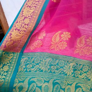 Gadhval Cotten Silk Blend Saree