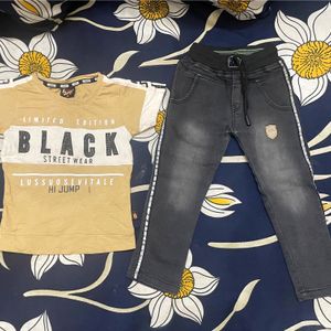 2 Years Boy Set Of T-shirt And Jeans