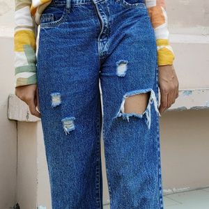 Blue Ribbed Jeans