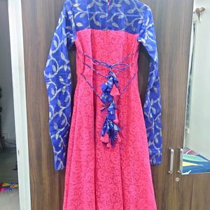 Designer Chanderi Gown Dress