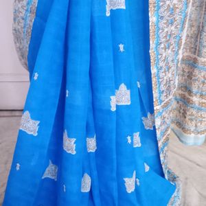 Preloved Kota Saree With Small Net All Over.