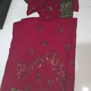 Akshara Saree With Stiched  Blouse