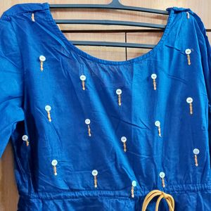 Women Blue Anarkali Kurta