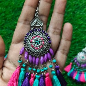 Multicolored Tassel Earrings