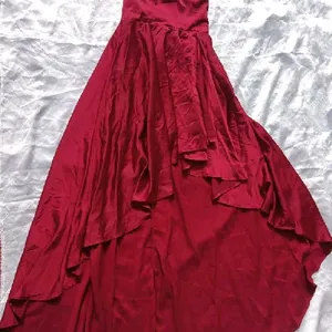 Brand New ( Shein) Red Satin  High Low Dress