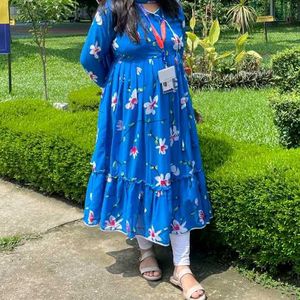 Floral long Dress With Dupatta