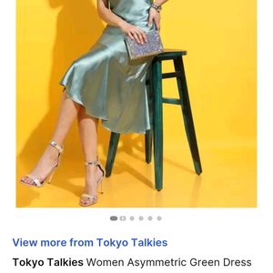 Toyo Takies Women Asymmetric Green Dress