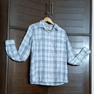 Craghoppers Women Blue Checks Cotton Shirt