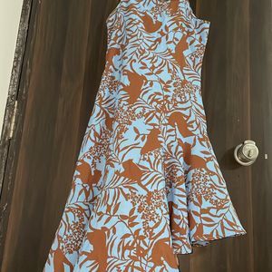 A Line Fish Cut Maxi Dress