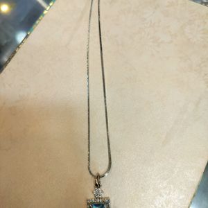 Ad Pendant With Silver Chain