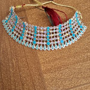 Jewellery Set For Women, Girls Sky-blue Colour.