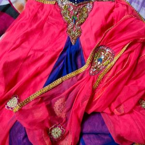 Rani Pink Lehenga For 14 To 15 Year Old Girls