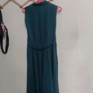 Green Flared Dress For Women