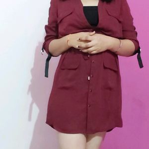 Maroon Summer Dress