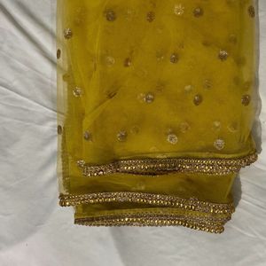 Yellow Heavy Sharara Set