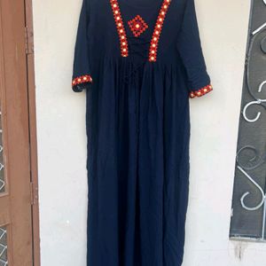 Dark Blue Long Kurta