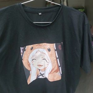 oversized anime print t shirt