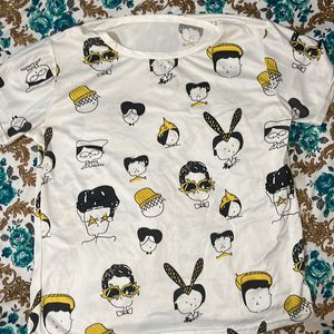 Cute Cartoon Printed Top