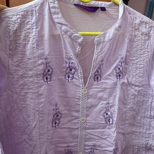 Lavendar A Line Kurta