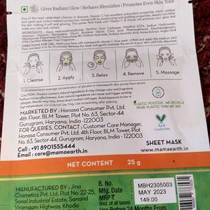 Mamaearth Vitamin C Bamboo Sheet Mask