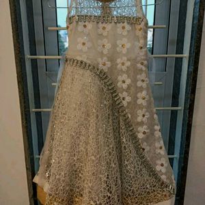 White beautiful party gown for girls