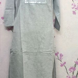 Kurti Grey 1 mirror & Embroidery work/fancy/