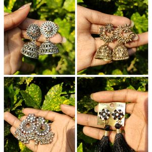 🔥4 Traditional Earrings For Rs.99Only