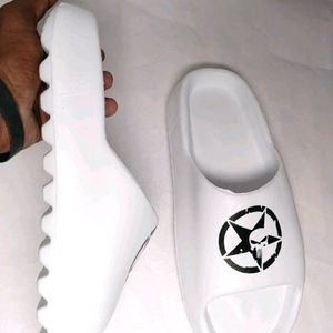 Men White Stylish Comfortable Slide Size-8