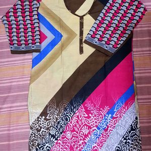 Multi Colour Cotton Kurti