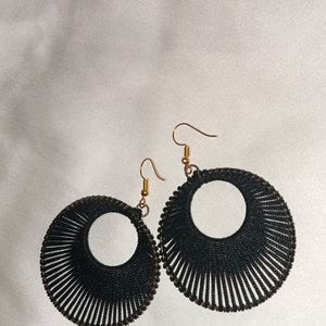 Black Hoop Earrings