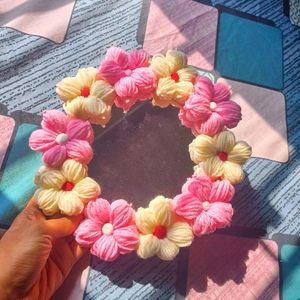 Aesthetic Mirror Wool Flower Handmade🌷