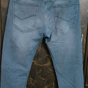 Men Casual Blue Denim Straight Jeans