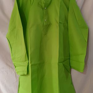 Neon Green Cotton Kurta / Unisex.