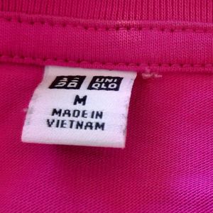 Price Drop: UNIQLO Hot Pink Cotton Tee