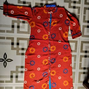 Tomato Colour Kurti On Sale