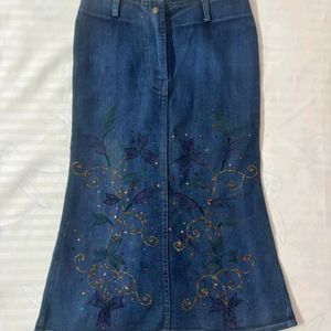 Denim Maxi Skirt