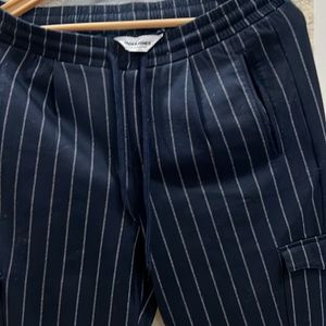 Jack&Jones Navy Blue Striped Cargo Pants